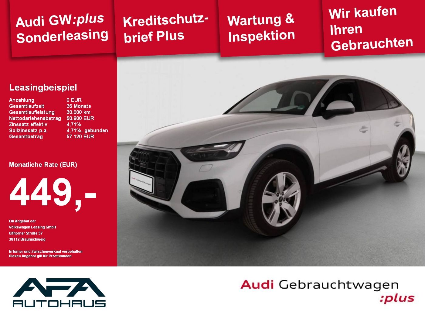 Audi Q5 Sportback 45 TFSI Advanced qu. AHK*Matrix*360
