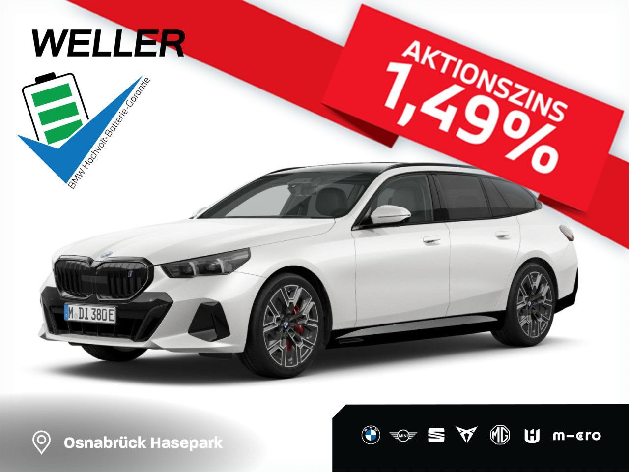 BMW i5 40 To M SPORT PRO DAPro Pano 20" Leas ab589,-