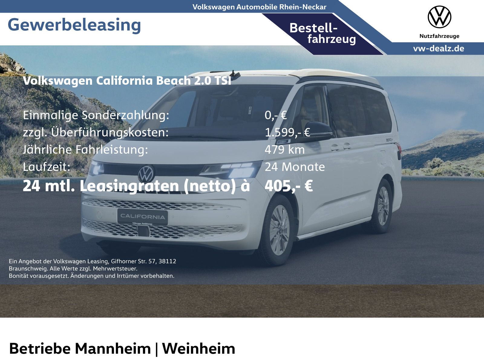 Volkswagen California Beach Camper 2.0 TSI OPF DSG LED App-