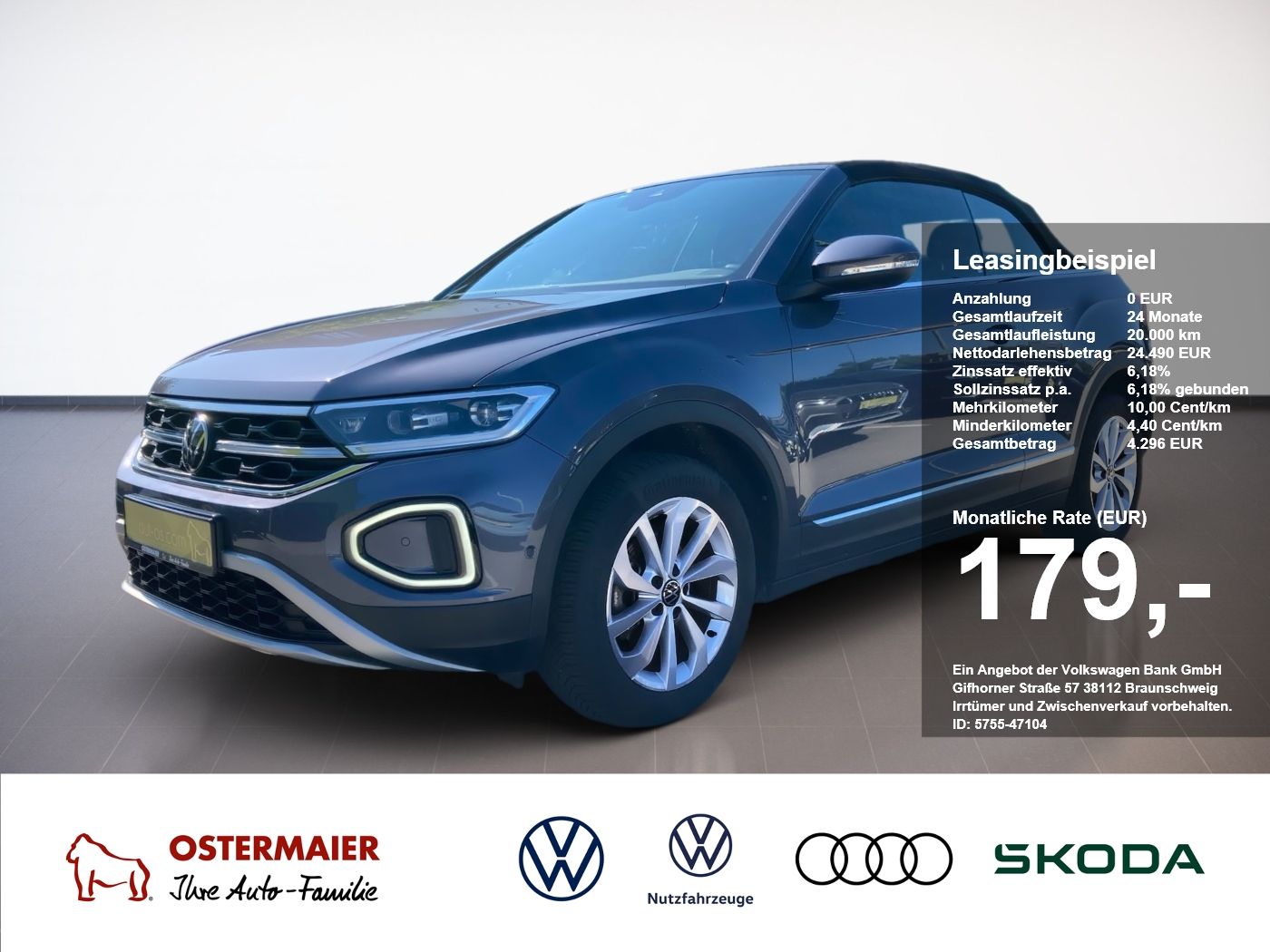 Volkswagen T-Roc Cabriolet STYLE 1.0TSI 116PS ACC.5J-G.STHZ