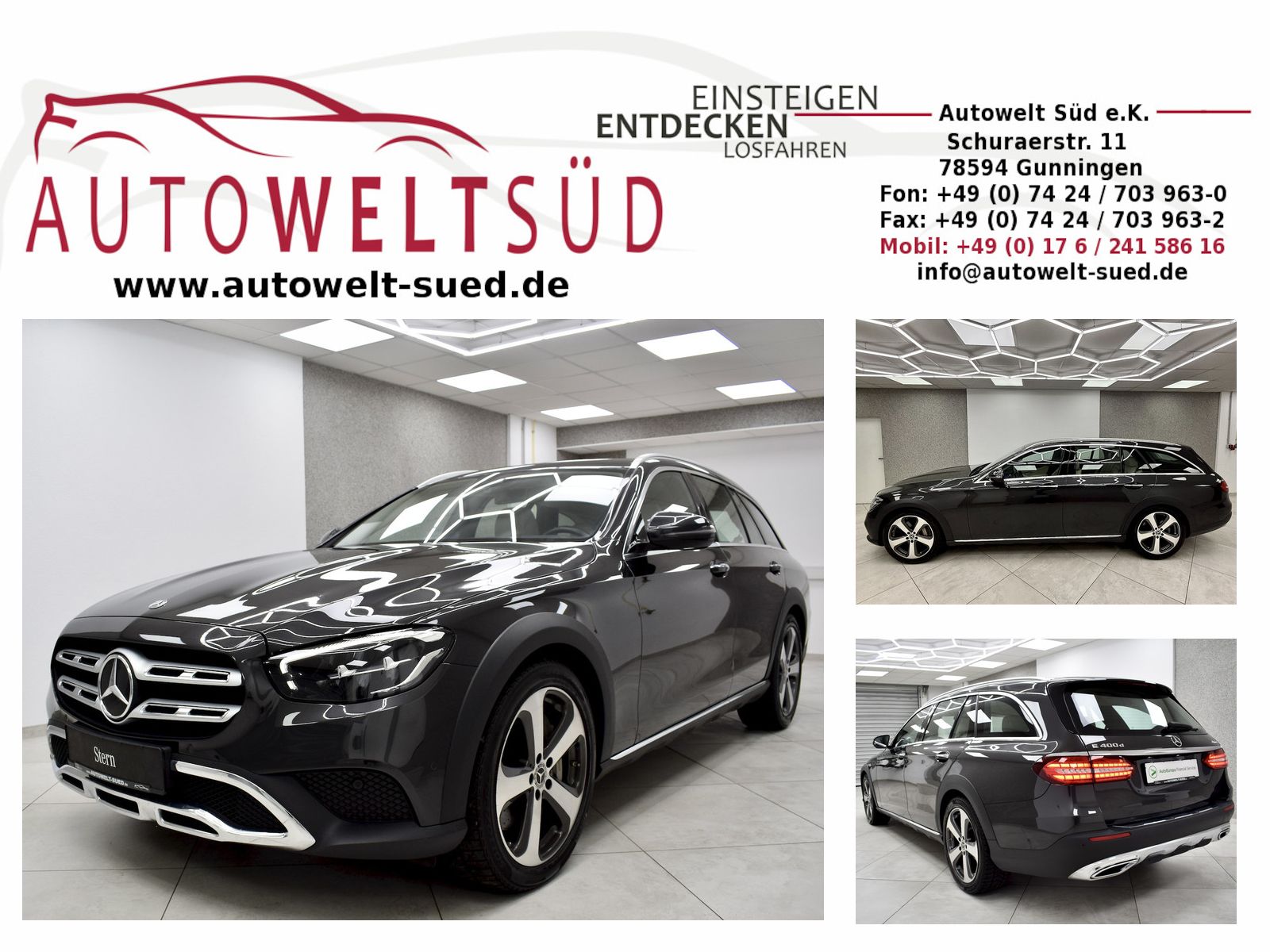 MERCEDES-BENZ E 400 d All-Terrain Wide AugR Air LED Rcam 2xMem