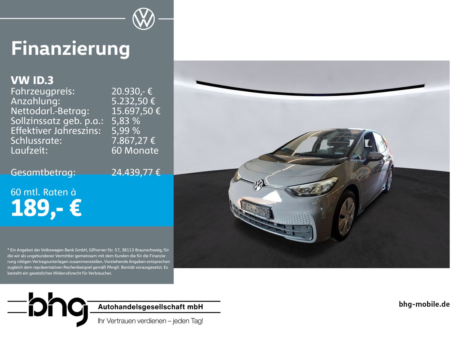 Volkswagen ID.3 Pro 1-Gang-Automatik