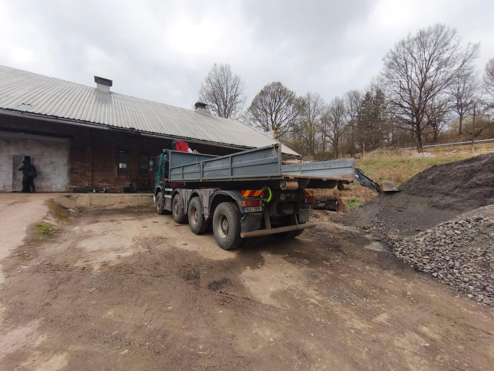 Ginaf X4243 TF, Euro 3, 8x4, Abroll + kran