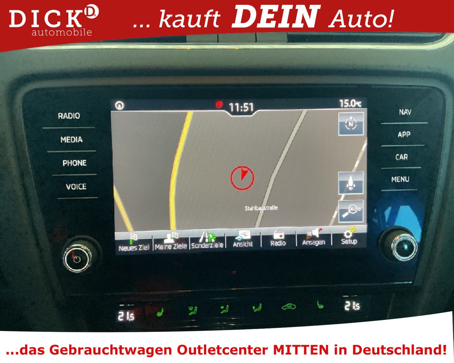 Fahrzeugabbildung SKODA Octavia C 1.5 TSI DSG NAVI/KEYGO/SHZ/RFK/8Fa