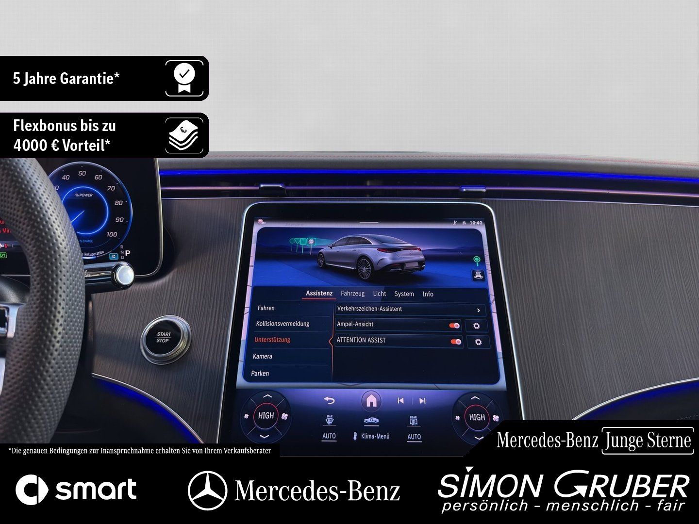 Fahrzeugabbildung Mercedes-Benz EQE 350 4M AMG Night Airmatic Pano Massage 22KW