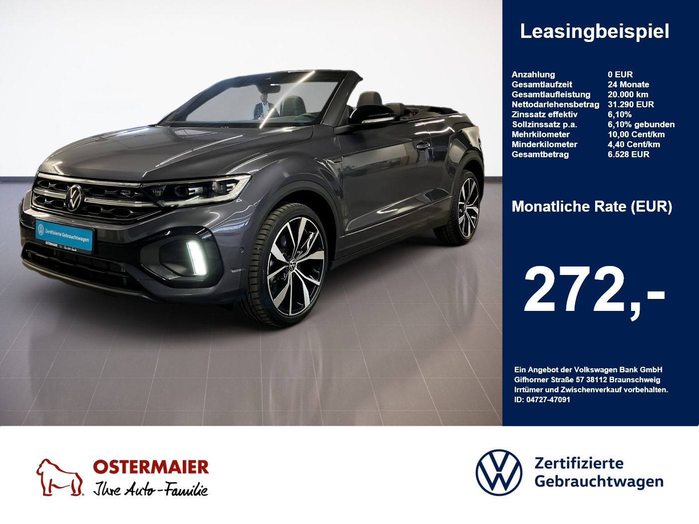 Volkswagen T-Roc Cabriolet R-LINE BLACK STYLE 1.5TSI 150PS