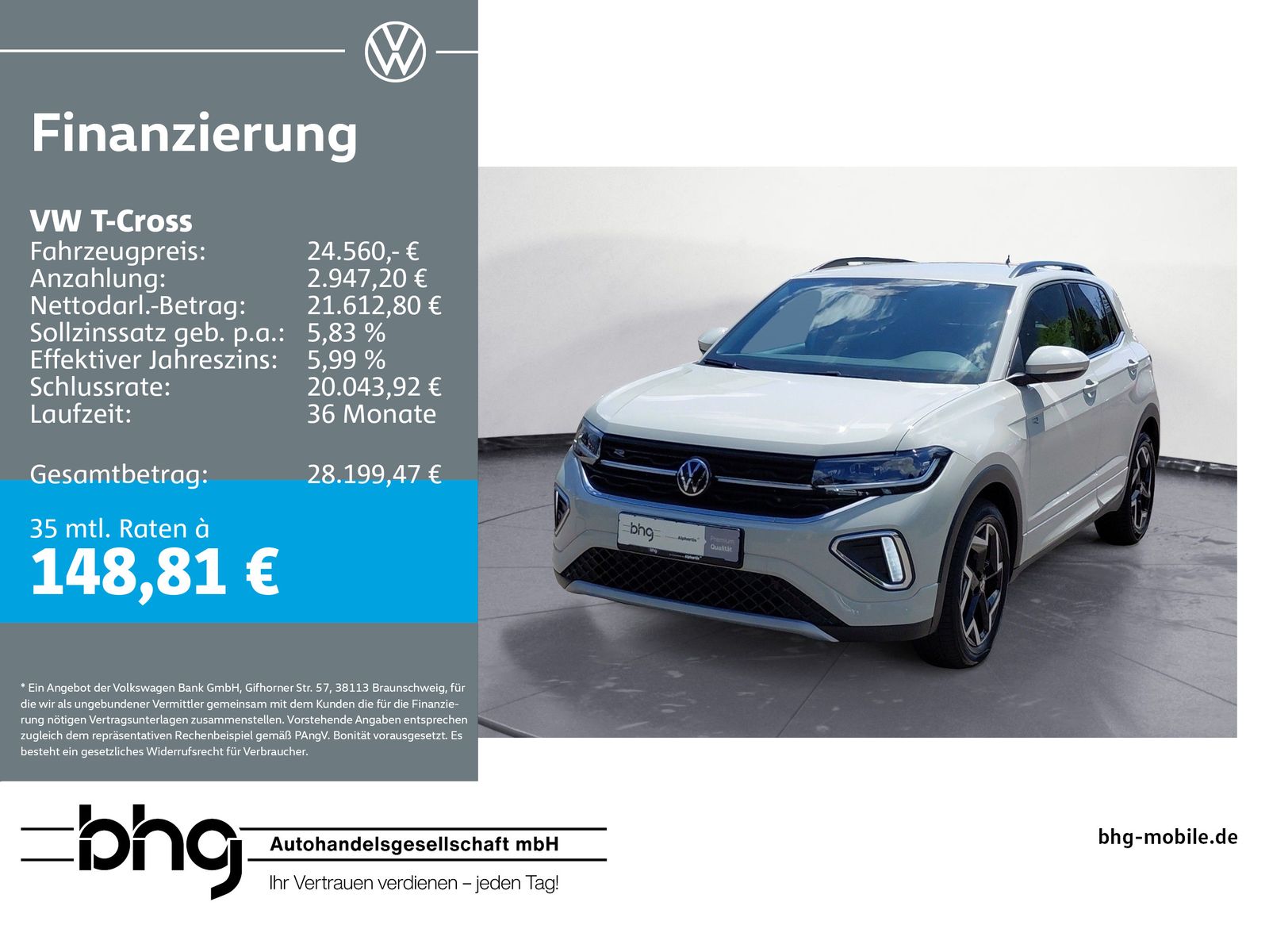 Volkswagen T-Cross R-Line 1,0 TSI OPF DSG