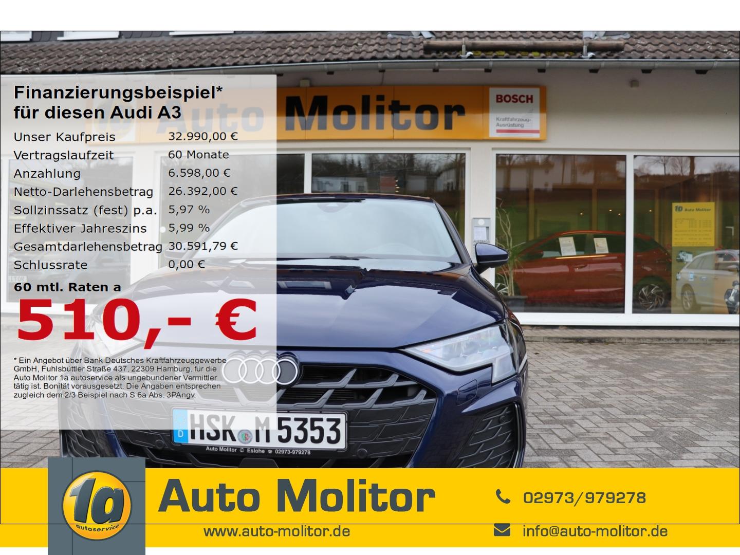 Audi A3 35 TFSI S line S-line HUD AHK-abnehmbar Navi