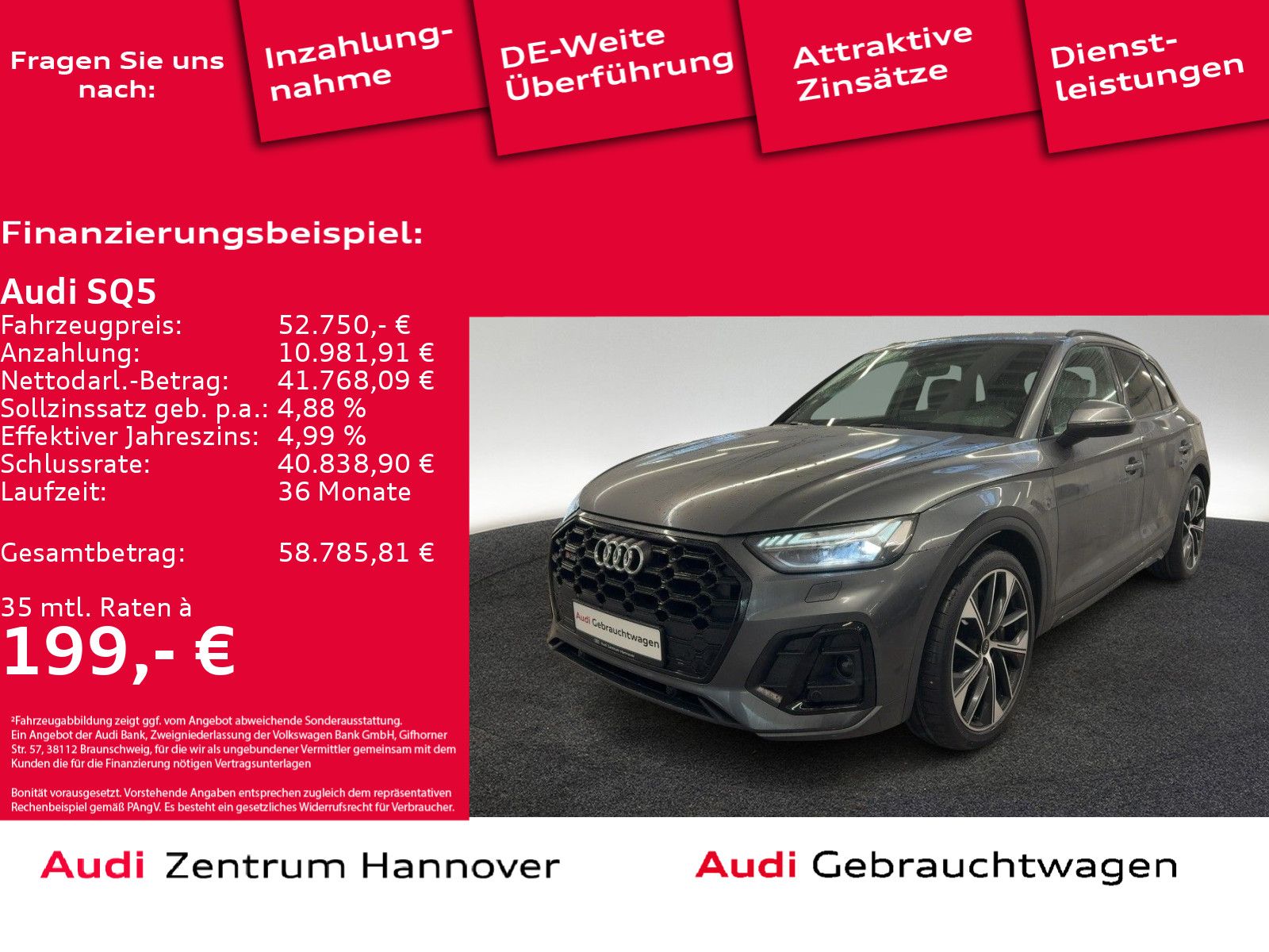 Audi SQ5 3.0 TDI quattro MatrixLED B&O Kamera AHK Luf