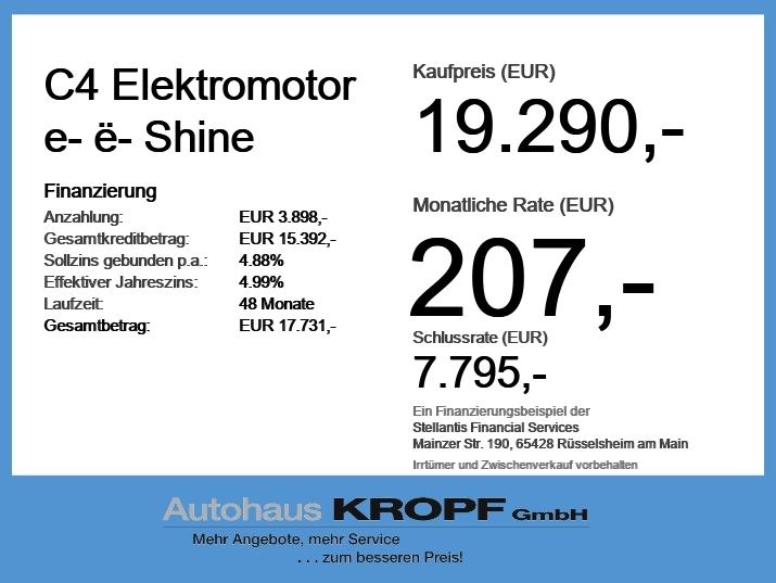 Citroën C4 Elektromotor e- ë- Shine LED+Navi+SD