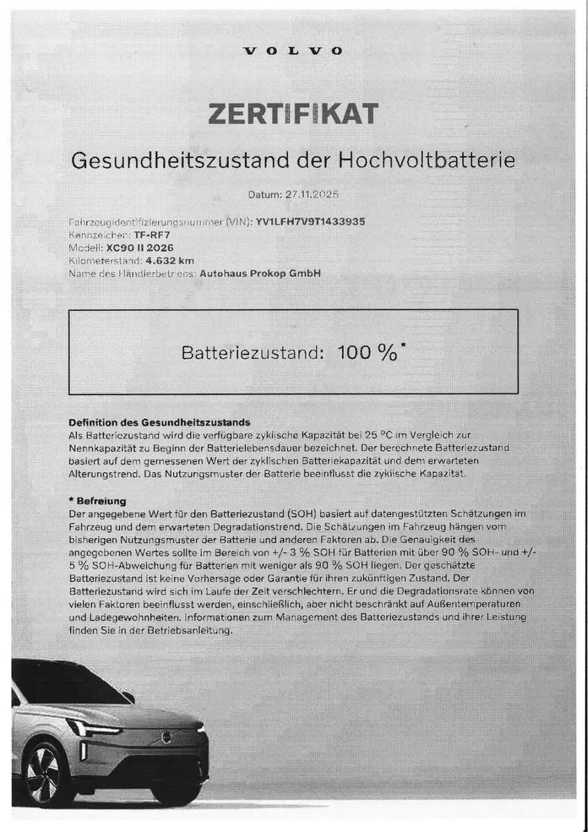 Fahrzeugabbildung Volvo XC90 T8 0,5% UltraBlack*STDHZG*360°*LUFT*ACC*AHK