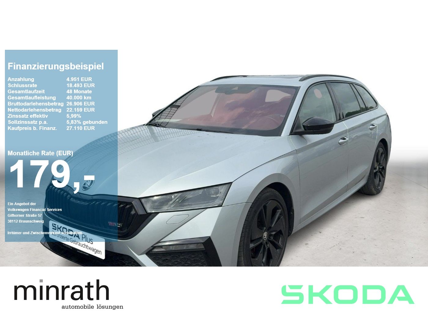 Skoda Octavia Combi RS TDI 4x4 DSG AHK+DCC+NAV+PANO+RF