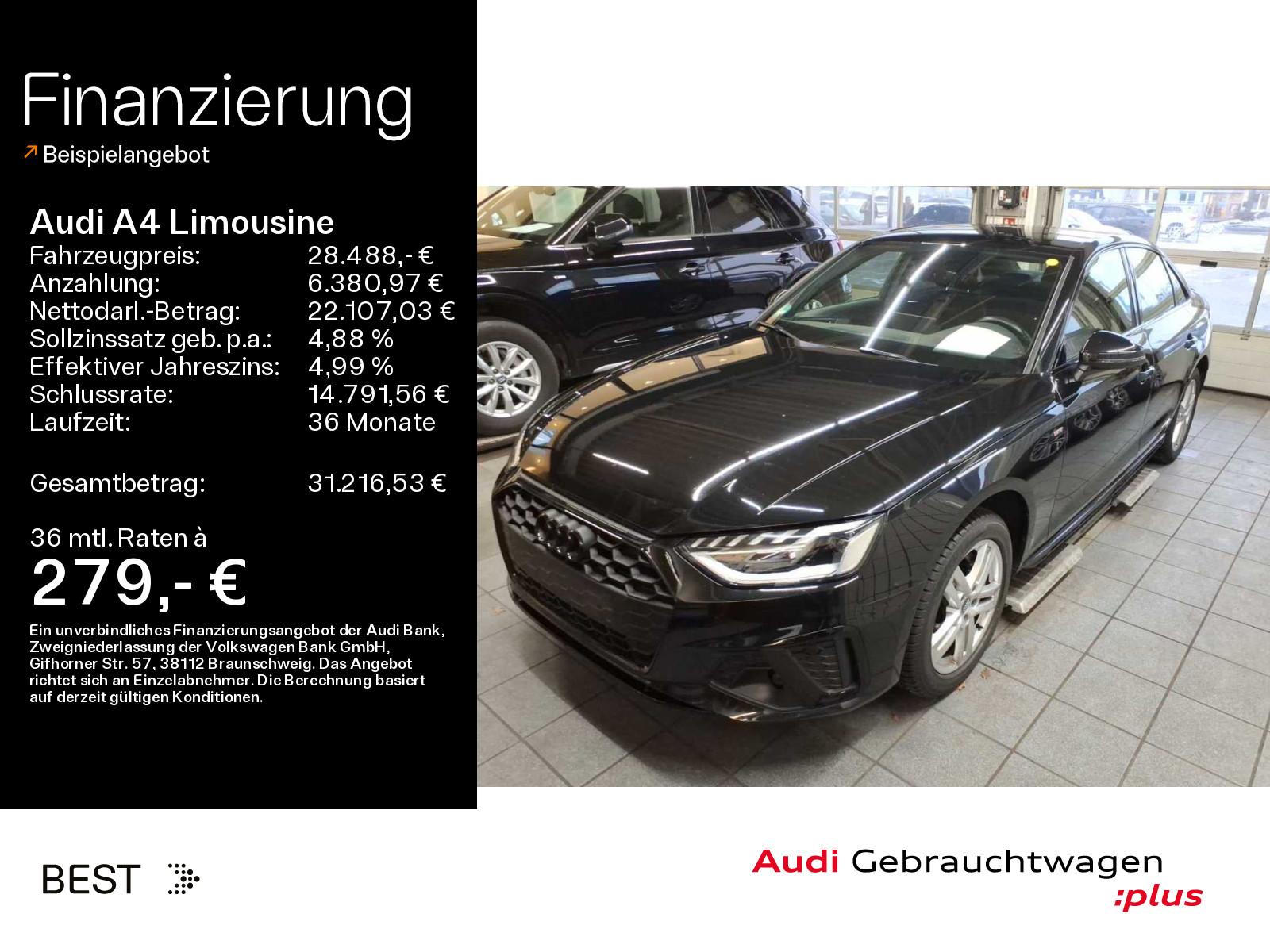 Audi A4 Limousine S line competition 40 TFSI Tour, Ka