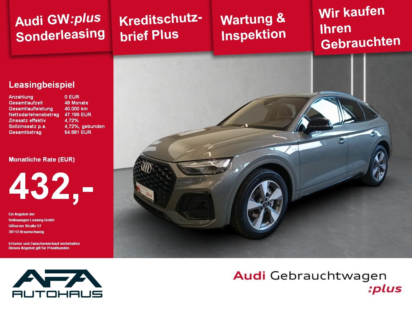 Audi Q5 Sportback 35 TDI S tr. S-Line*AHK*360°*Matrix