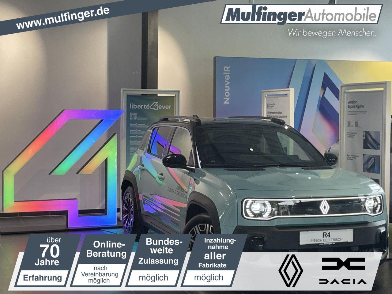 Renault R 4 E-Tech elektrisch Iconic 150, Navi, Kamera
