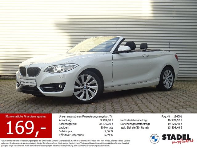 BMW 218i Cabrio Sport Line Xenon Navi HiFi Sportsitz