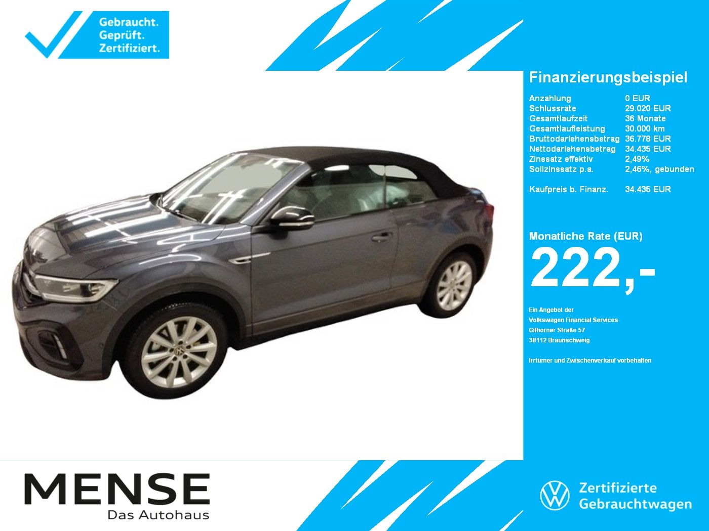 Volkswagen T-Roc Cabriolet 5 TSI DS R-Line IQ.Light Matrix