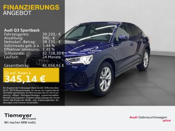 Audi Leasingangebot: Audi Q3 Sportback 35 TFSI S LINE ALCANTARA LED AHK KA