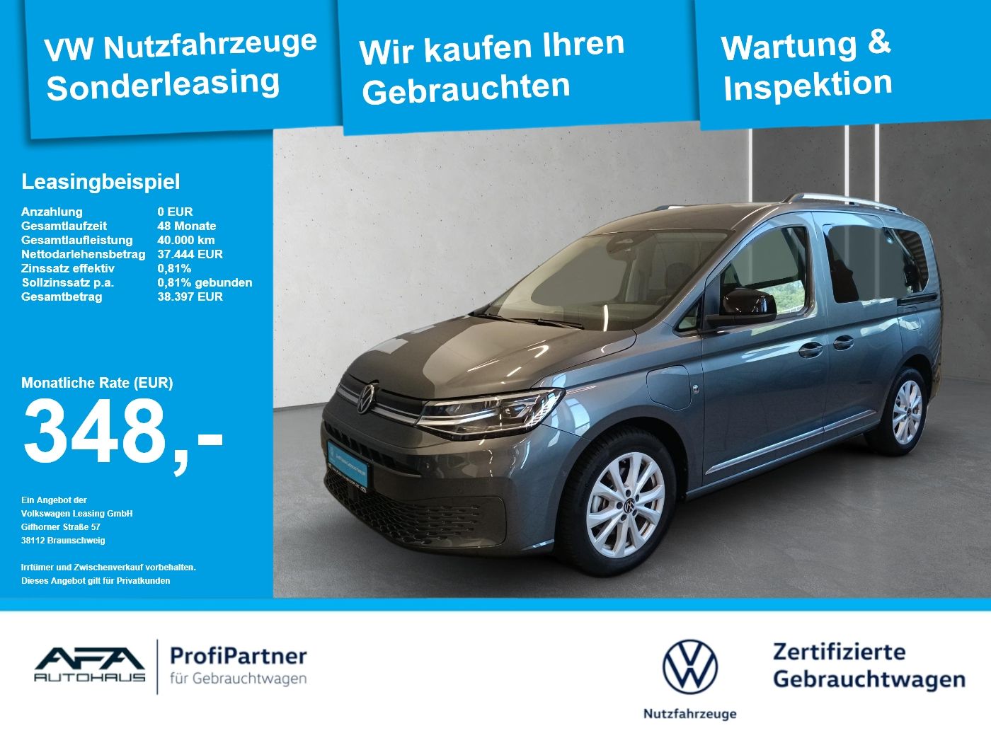 Volkswagen Caddy 1.5 TSI eHybrid Style DSG LED*Navi*AHK*RFK