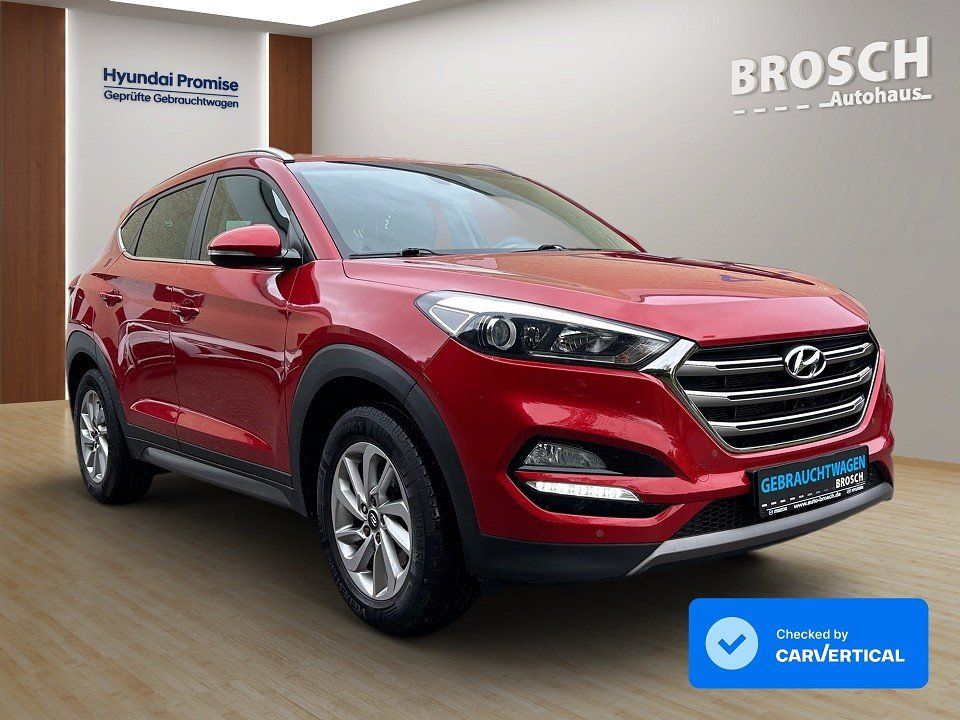 Fahrzeugabbildung Hyundai TUCSON 1.6T 4WD INTRO AHK 1.HAND NAV+KAMERA+PDC+