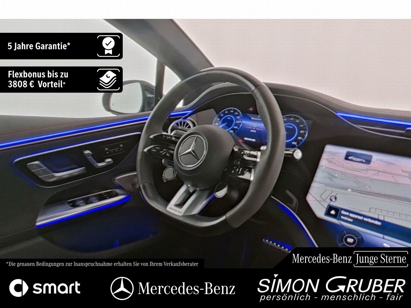 Fahrzeugabbildung Mercedes-Benz EQE 43 4M AMG Pano Hyper Burm Massage Sitzklima