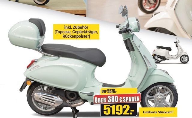 Vespa Primavera 125 mit viel Zubehör