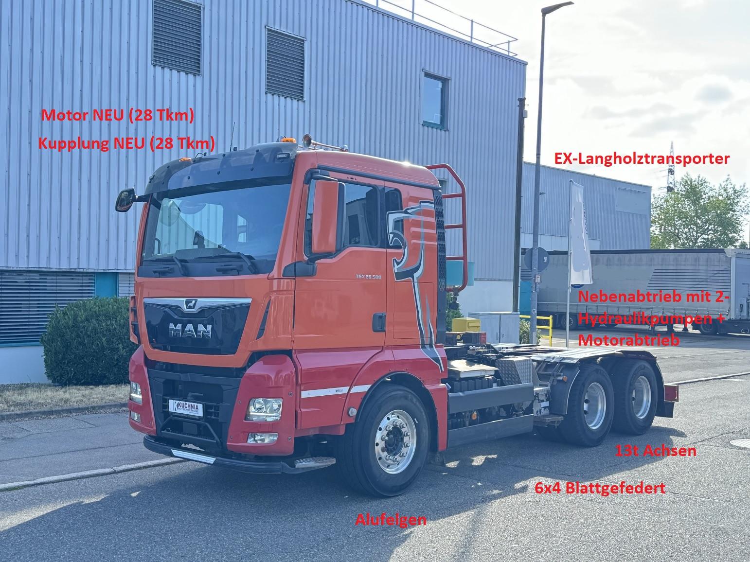 MAN TGX 28.500 6x4 ex Langholz Motor NEU 13t Achsen