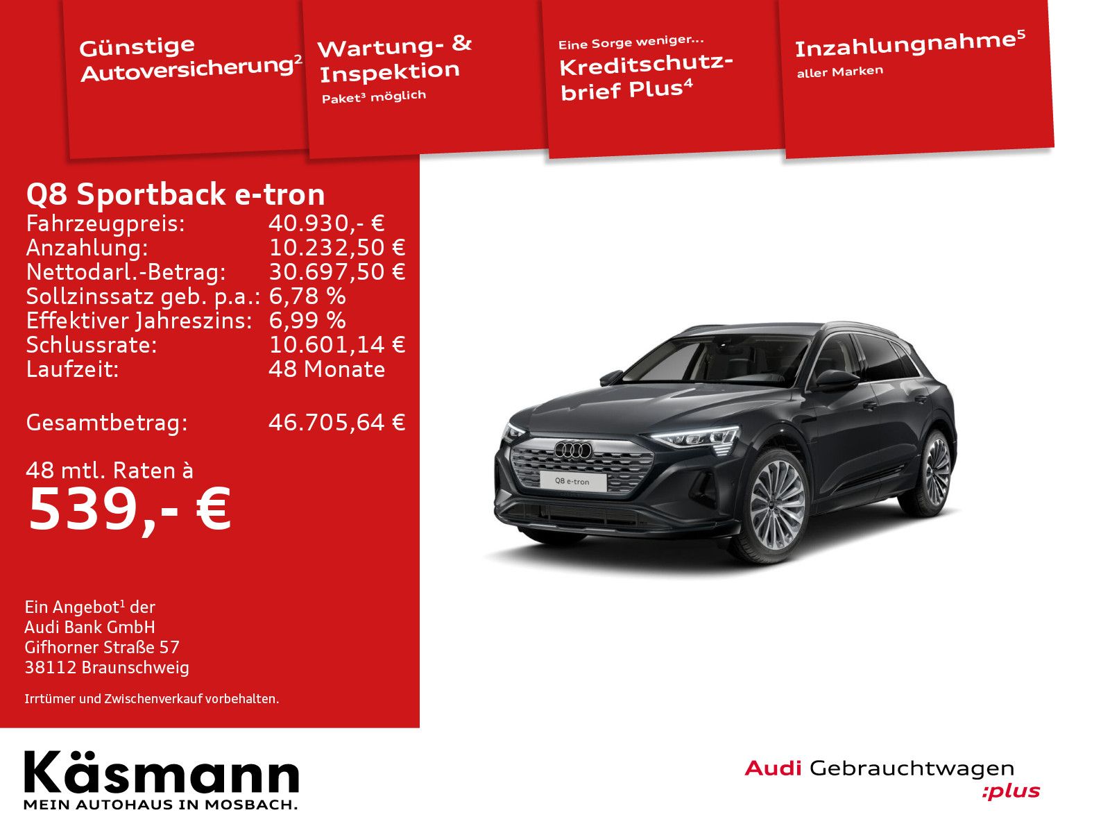 Audi Q8 Sportback e-tron 50 advanced q MATRIX KAM NAV imagem 2