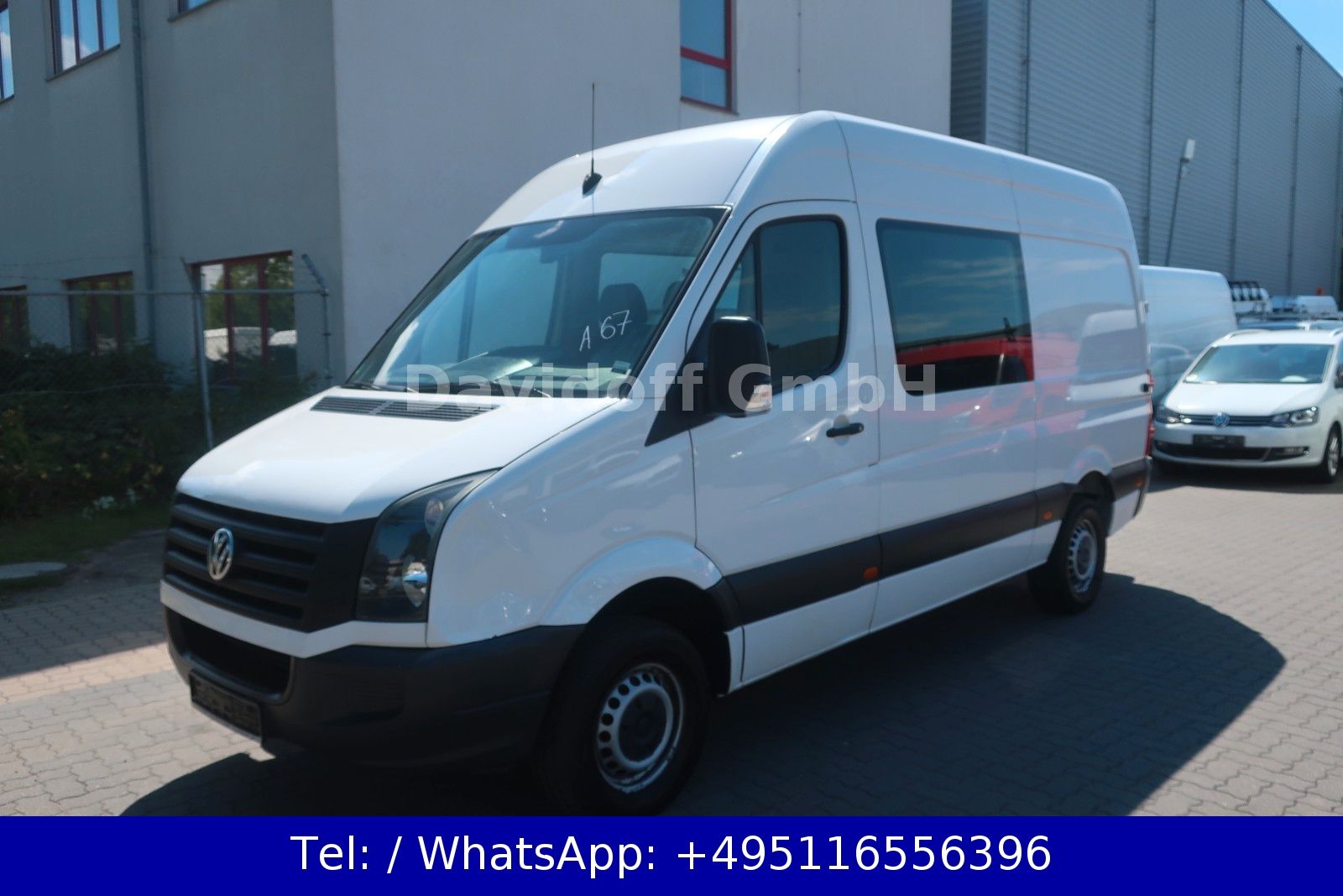 VW Nr.A67 Crafter L2H2 1.Hand / SHZ / AHK / 6Sitzer