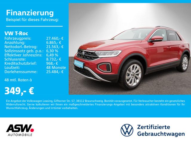 Volkswagen T-Roc Life 1.5 TSI LED Navi PDC SHZ VC Stdhzg