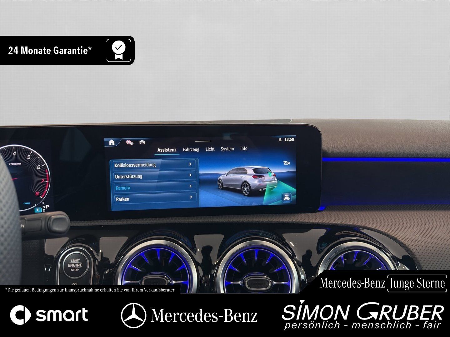 Fahrzeugabbildung Mercedes-Benz A 200 AMG Adv+ Ambi KeyGo MBeam Distronic Kamera