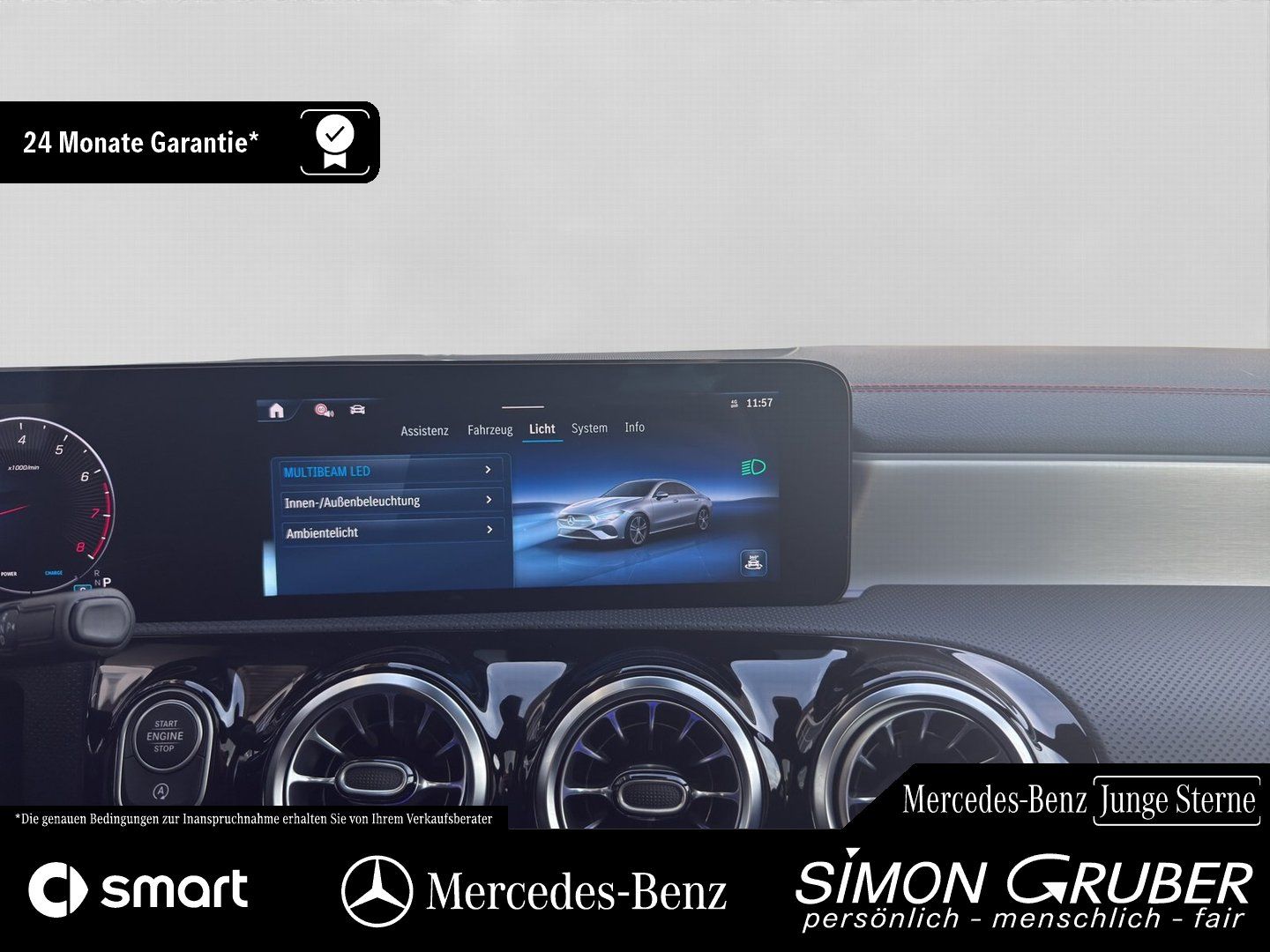 Fahrzeugabbildung Mercedes-Benz CLA 250 4M Coupé AMG Night Ambi Pano 360 Distron