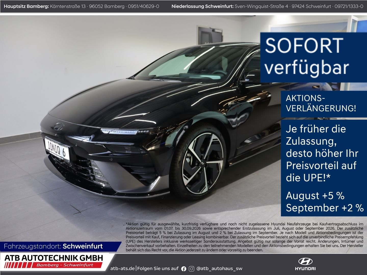 Fahrzeugabbildung Hyundai IONIQ 6 N Line X 4WD 84 kWh 325PS HUD Navi Memor