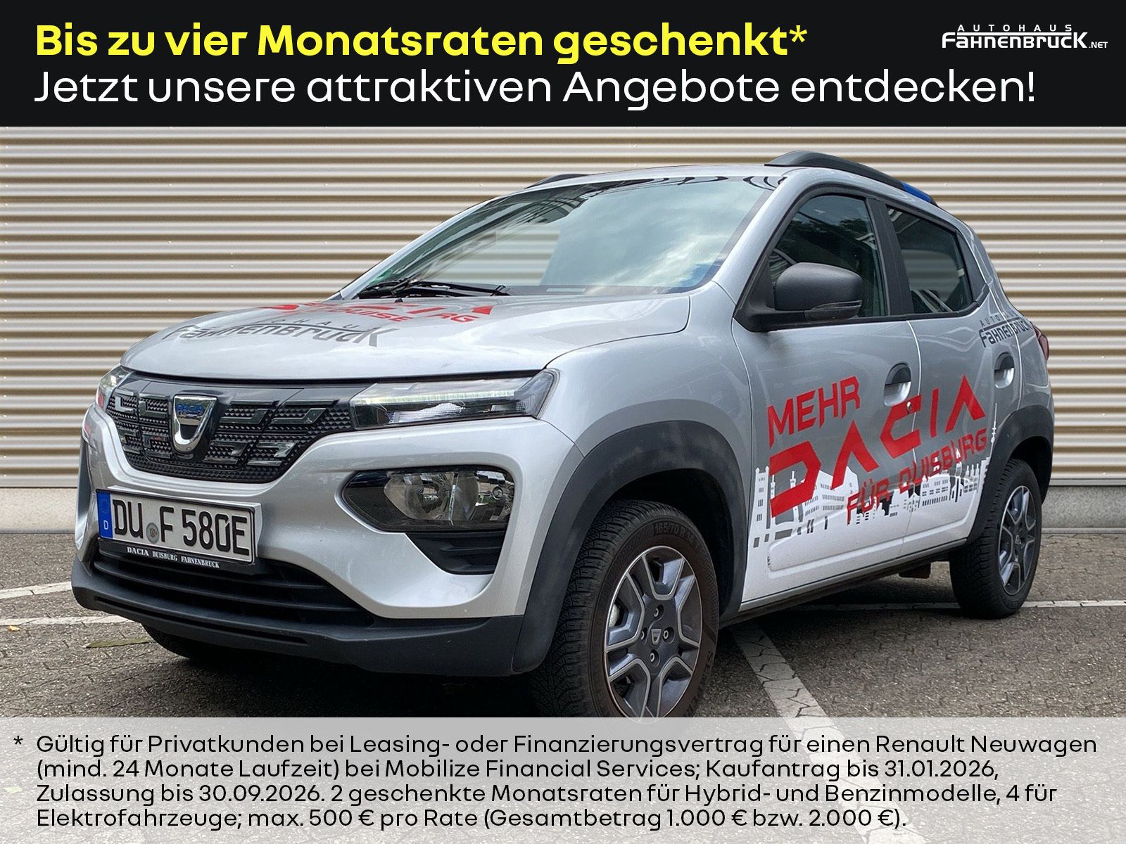 Dacia Spring Business Leasingrate 147¤ ohne Anzahlung!