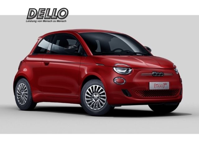 Fiat 500e Red Regensensor CarPlay DAB Tempomat