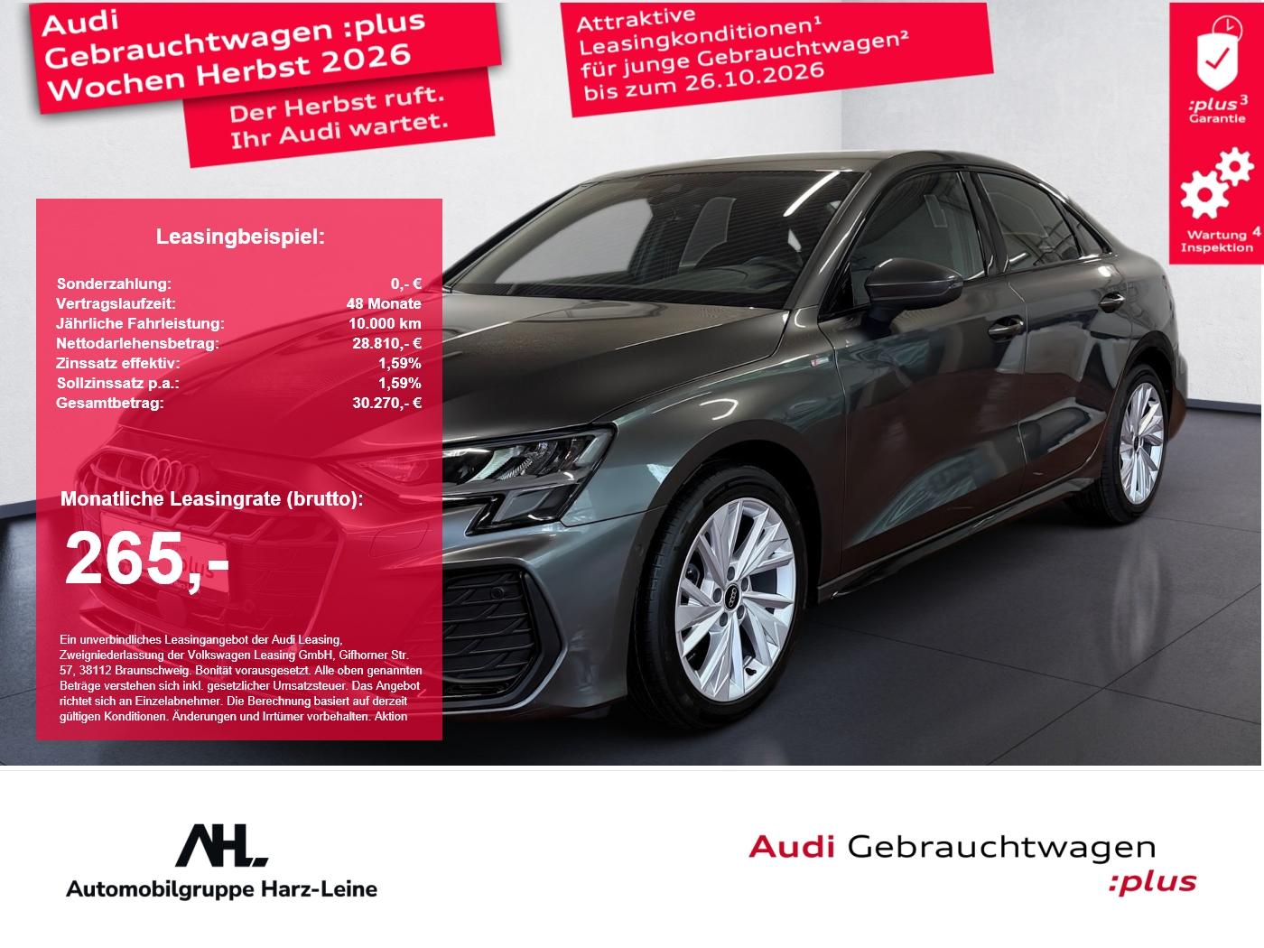 Audi A3 Limousine 30 TFSI S line S-tronic Navi ACC RF