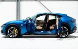 Ferrari Purosangue V12 4WD -PANO-PROD25-BLAU/BEIGE- - blaue Ferrari Purosangue