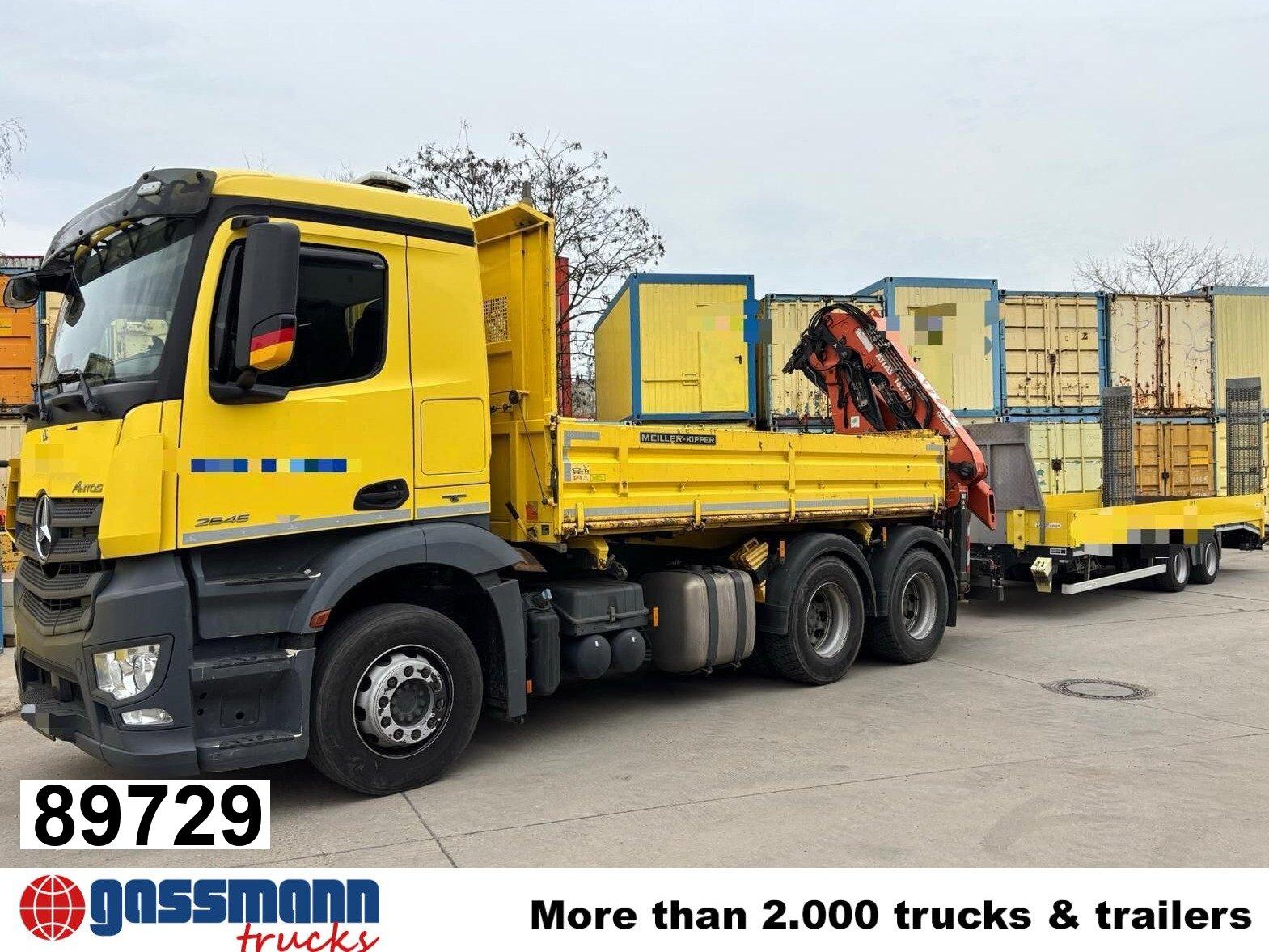 Mercedes-Benz Antos 2645 L 6x4 mit Heckkran Atlas 165.2E-A2,