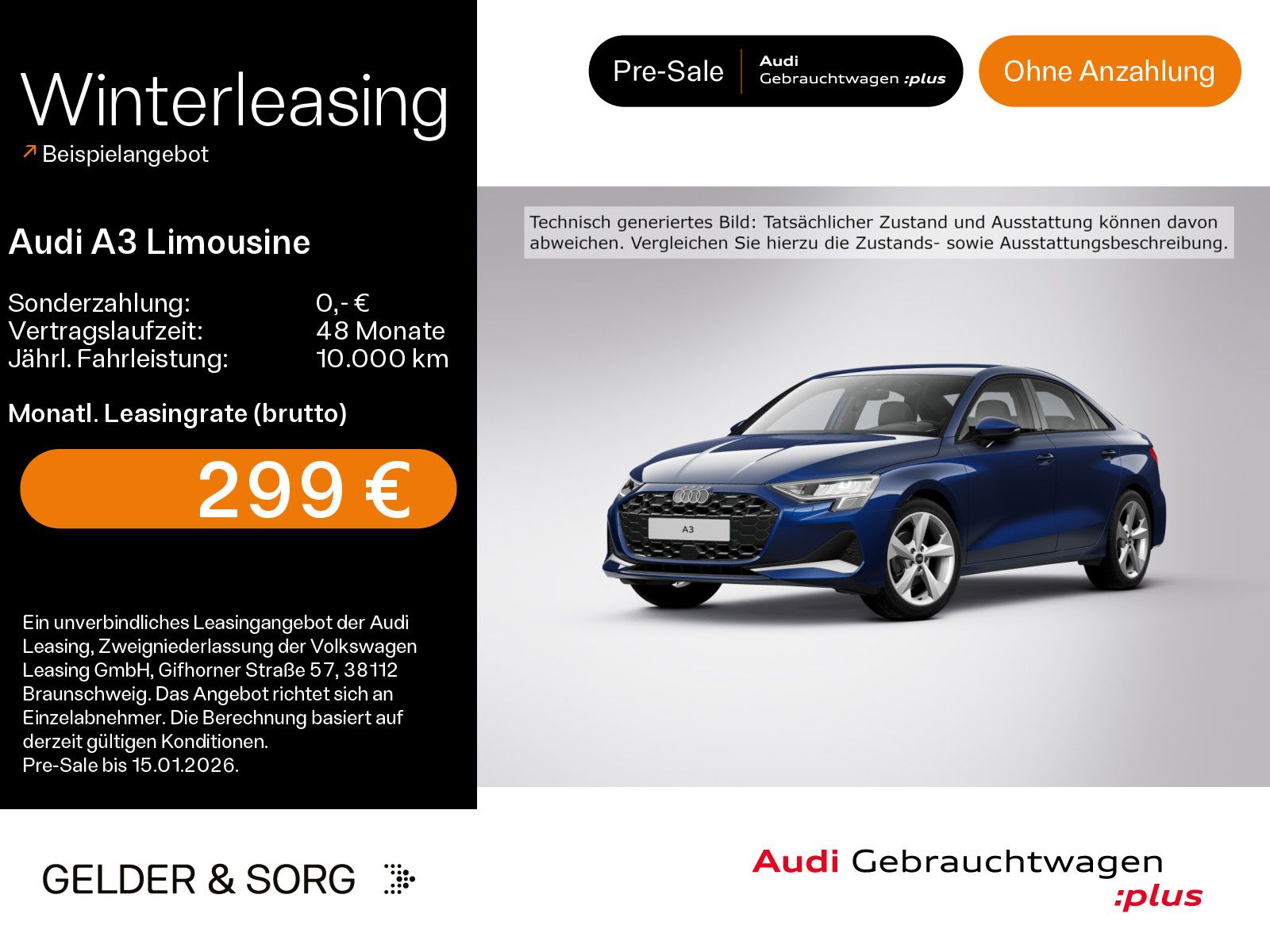 Audi A3 Limousine 35 TFSI AHK*Navi*RFK*Virtual*Sound