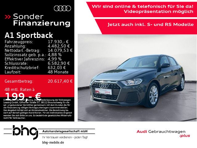 AUDI A1 Sportback 30 TFSI advanced Virtual Sportsitze