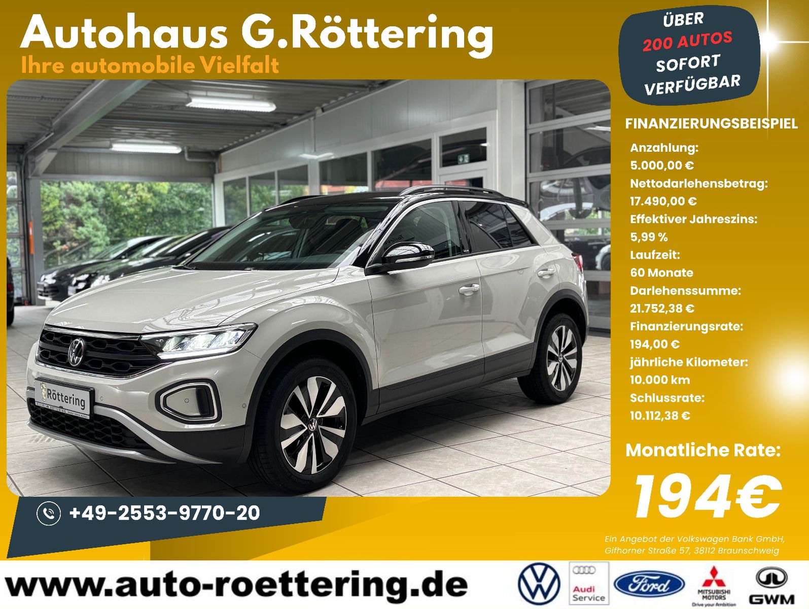 Fahrzeugabbildung Volkswagen T-Roc Move 1.0 TSI LED+SHZ+APP