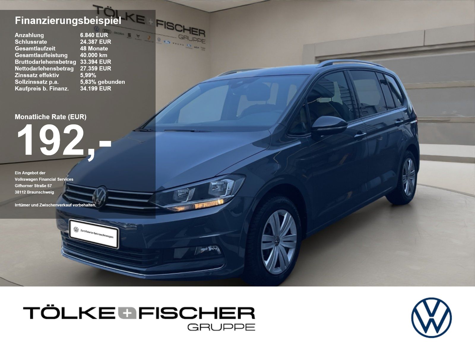 Volkswagen Touran BMT 1.5 TSI Comfortline ACC AUT Navi LM