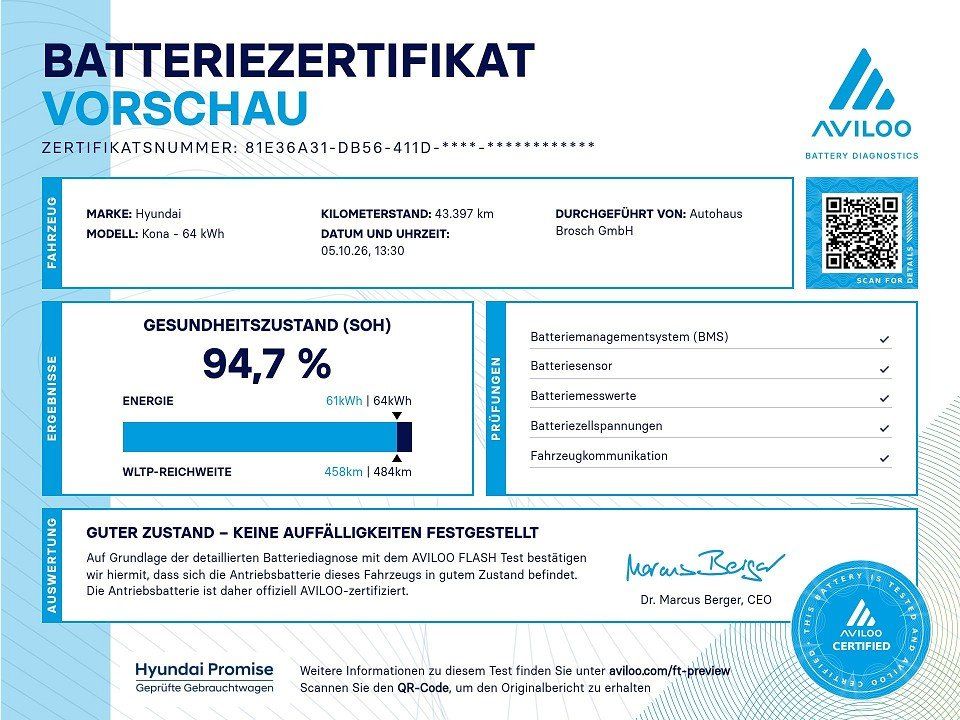 Hyundai KONA EV 64kWh TREND NAV+ASSIST-P 1HD AVILOO HUD+ imagem 2