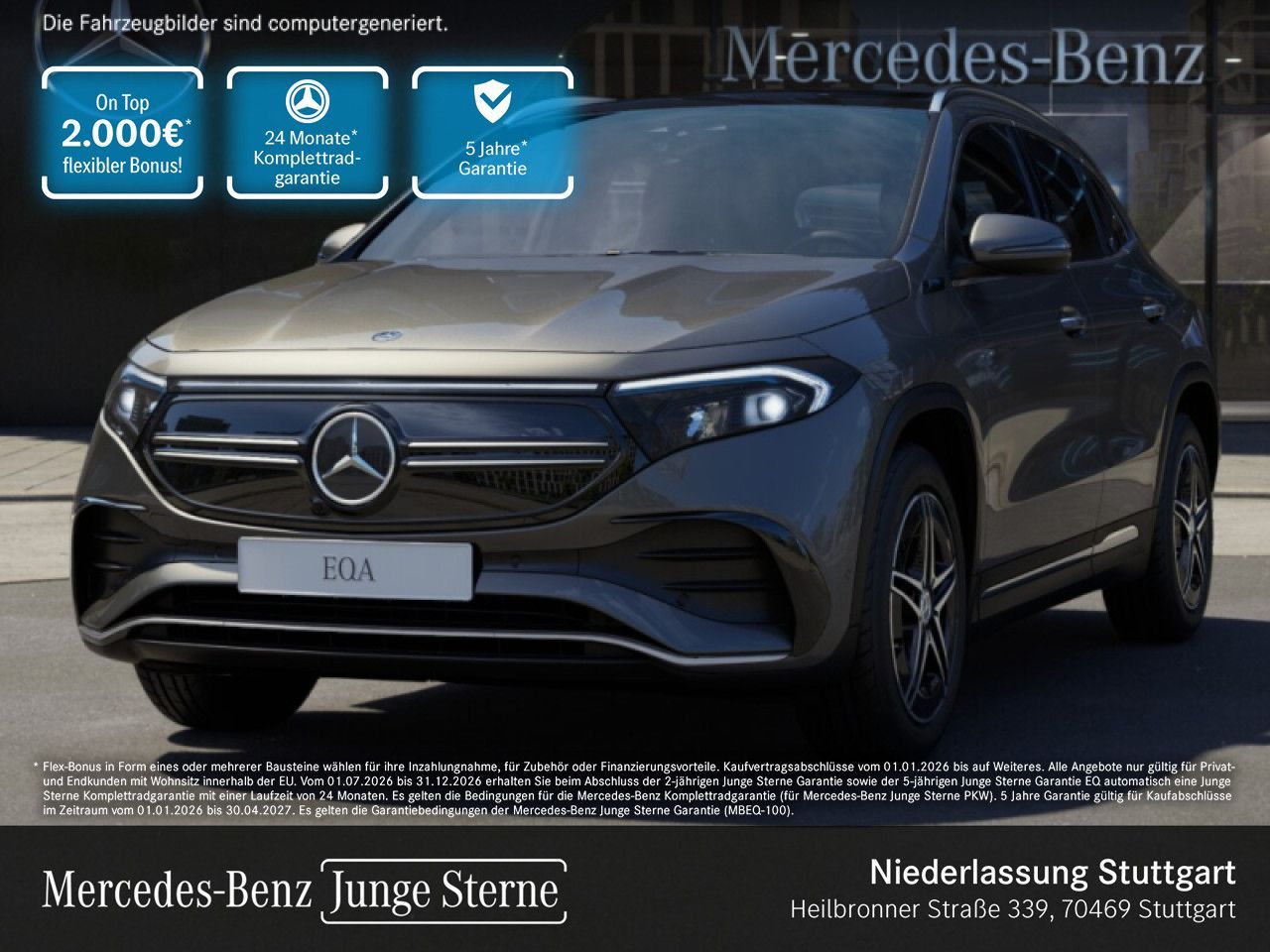 Mercedes-Benz EQA 300 4M AMG Adv Pano Distr LED AdvSound Ambi