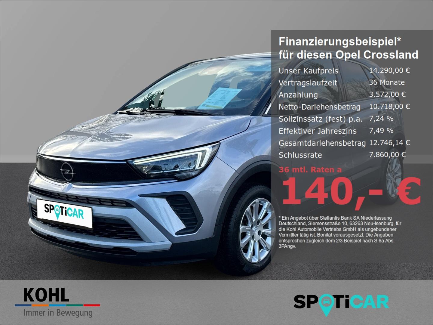 Opel Crossland Elegance 1.2 Turbo AHK Navi PDC Rückfa