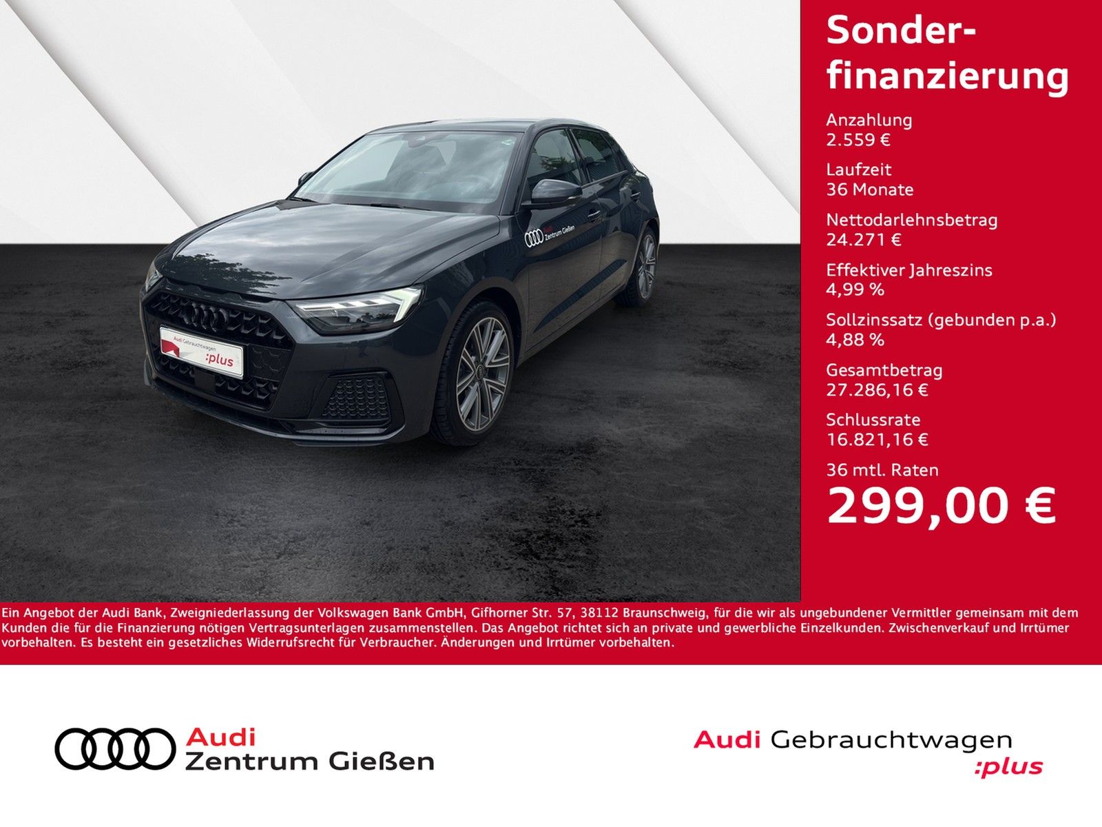Audi A1 Sportback 30 TFSI advanced black LED smartpho
