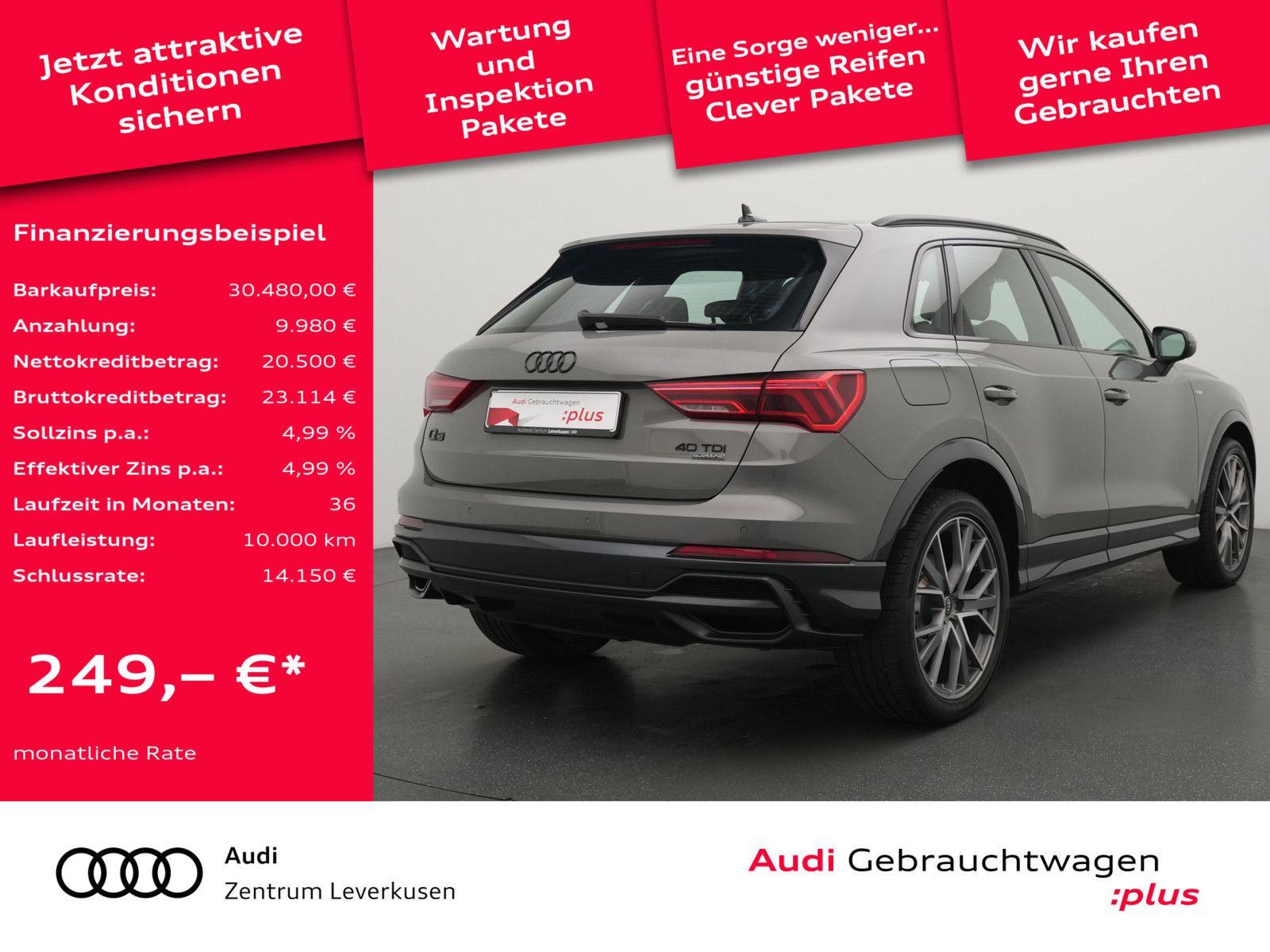 Audi Q3 quattro S line S-TRON MATRIX LEDER AHK NAVI imagem 2