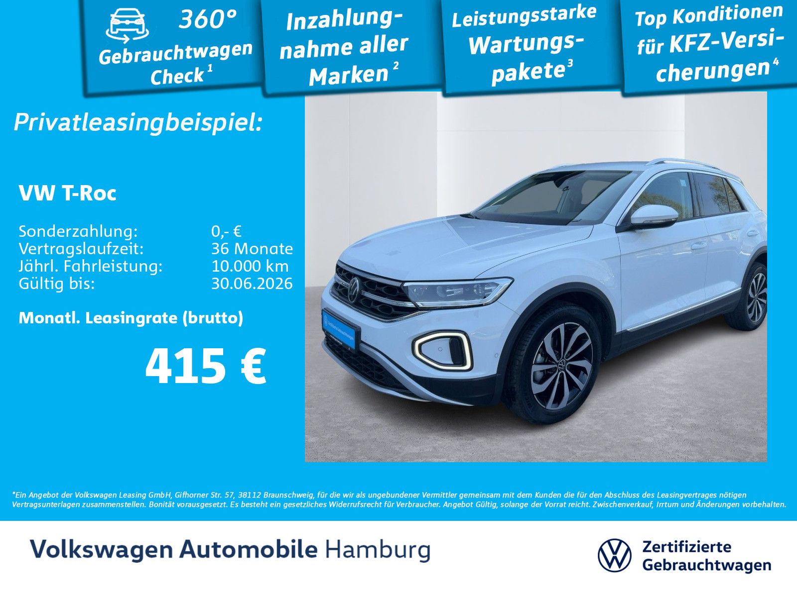 Volkswagen T-Roc Style 1.5TSIDSG Einparkhilfekamera CarPlay