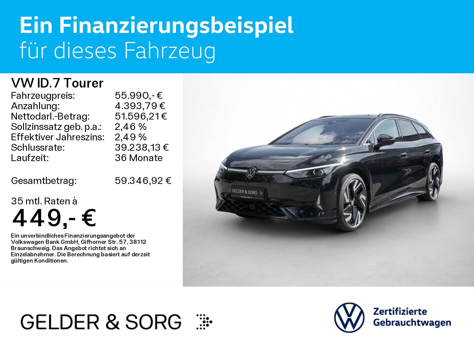 Volkswagen ID.7 Tourer GTX 516km WLTP 4M Pano AHK HuD H&K foto 2