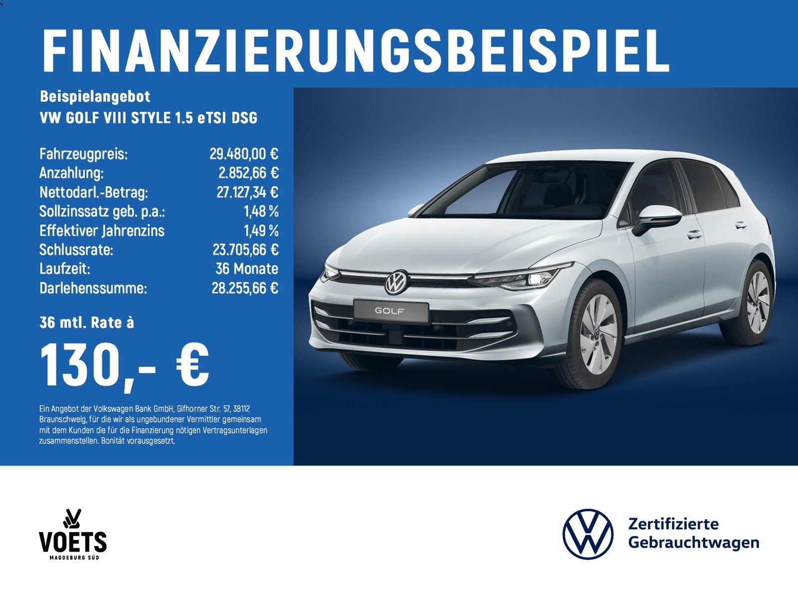 Volkswagen GOLF VIII STYLE 1.5 eTSI DSG LED PLUS AHK STANDH foto 1